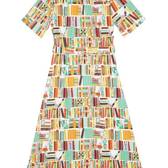 Adorable Joanie bookshelf print dress. NWT. US Women’s 14. Make an offer! - Picture 11 of 14